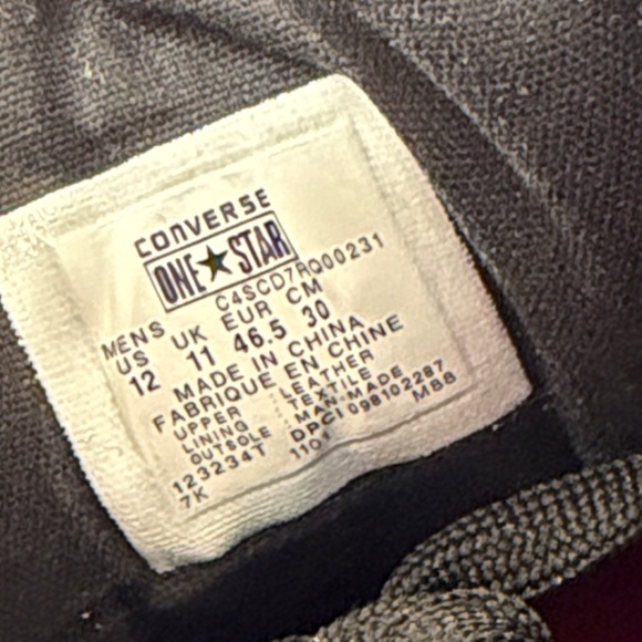 Converse one Star sport Skate VI Sneakers rare 2007 new black and gray leather - Picture 17 of 17